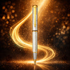 Platinum Silver Textured Luxury Ball Pen