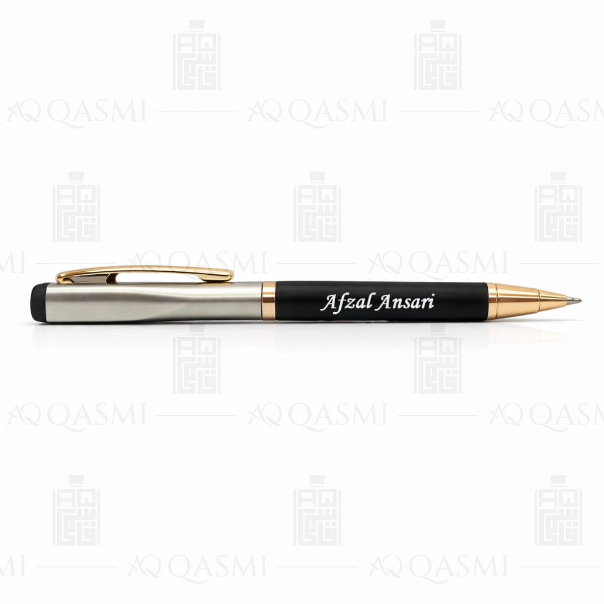 Dual-Tone Black & Silver Luxury Ball Pen