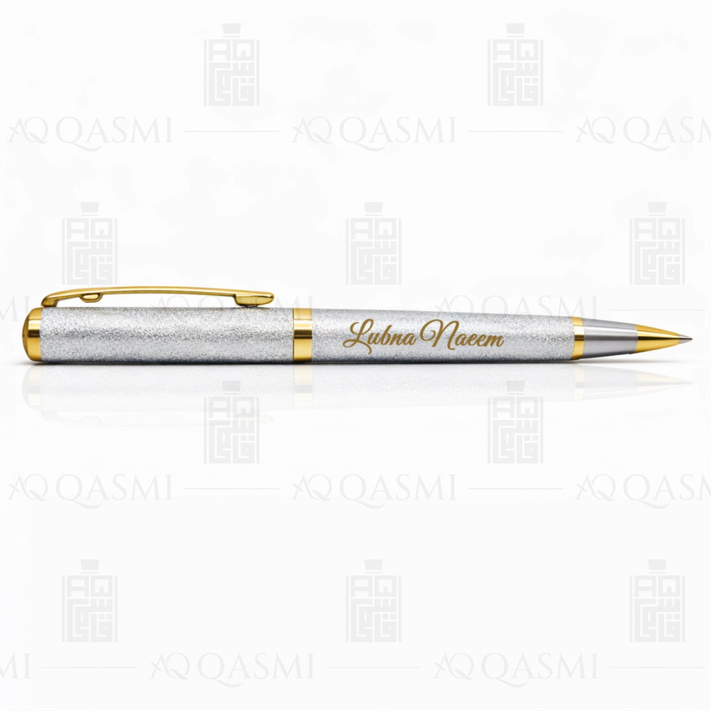 Platinum Silver Textured Luxury Ball Pen