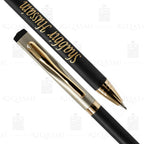 Dual-Tone Black & Silver Luxury Ball Pen