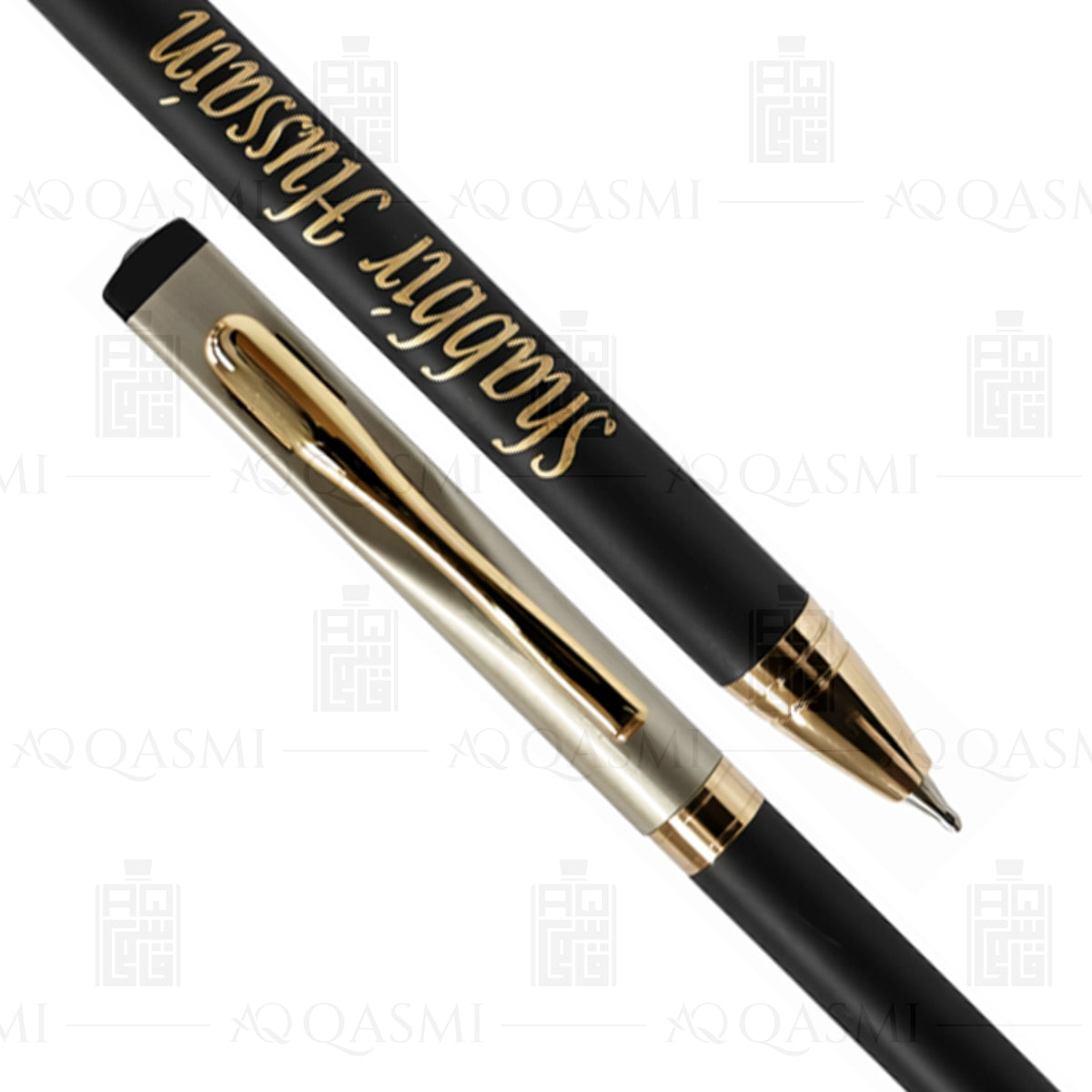 Dual-Tone Black & Silver Luxury Ball Pen