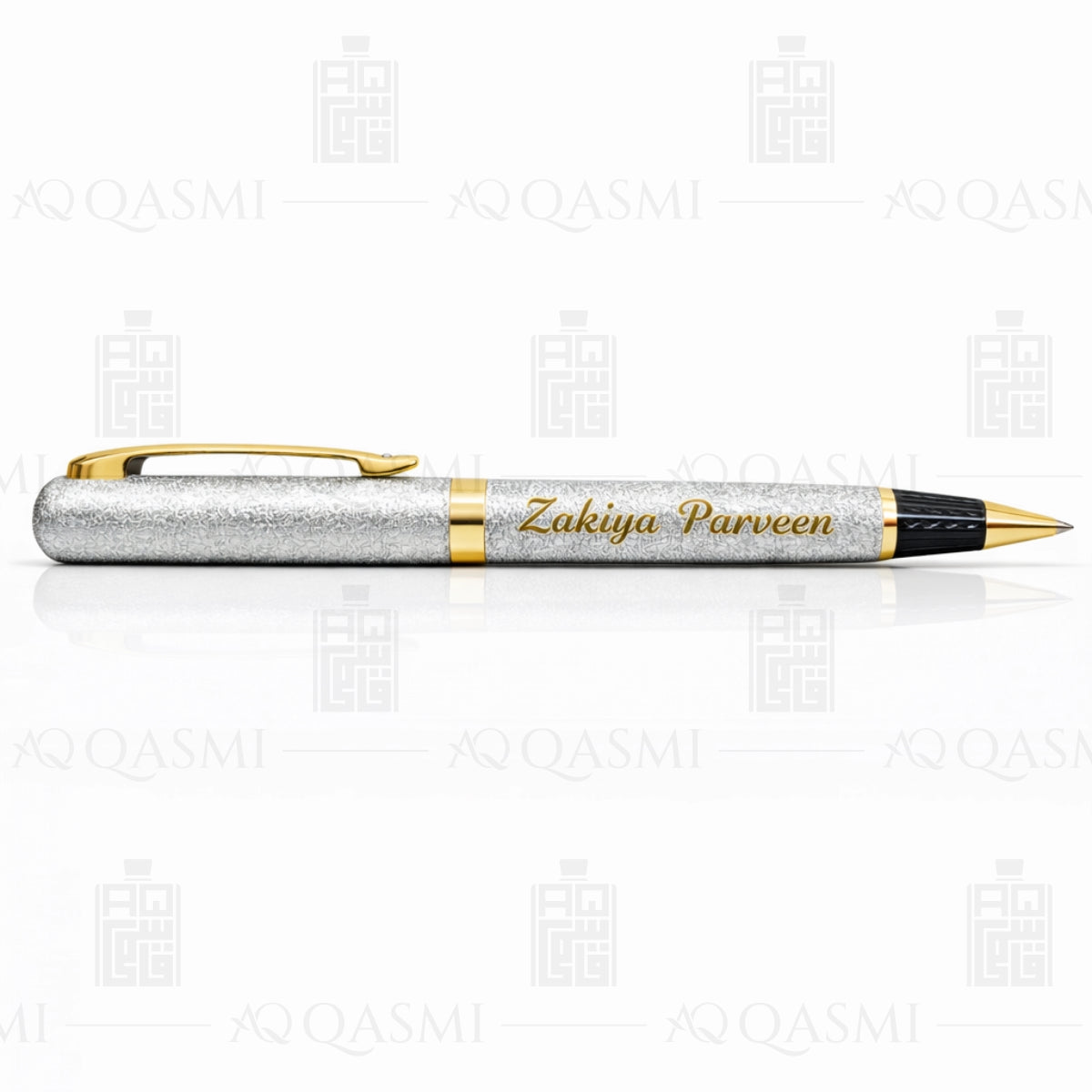 Imperial Silver Textured Luxury Ball Pen