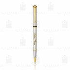 Platinum Silver Textured Luxury Ball Pen
