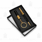 Luxury Black & Gold Pen & Keychain Gift Set