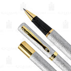 Imperial Silver Textured Luxury Ball Pen