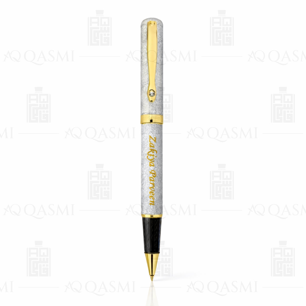 Imperial Silver Textured Luxury Ball Pen