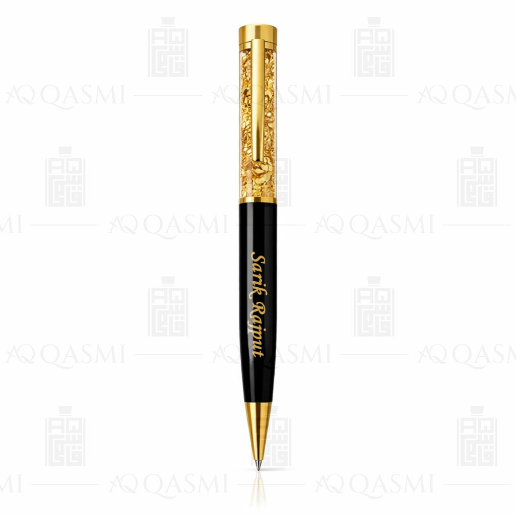 Black & Gold Crystal Luxury Pen