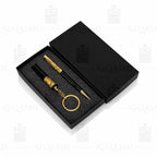 Luxury Black & Gold Pen & Keychain Gift Set