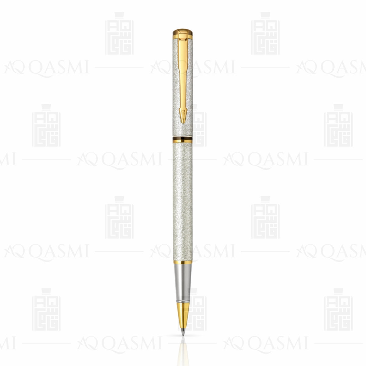 Platinum Silver Textured Luxury Ball Pen