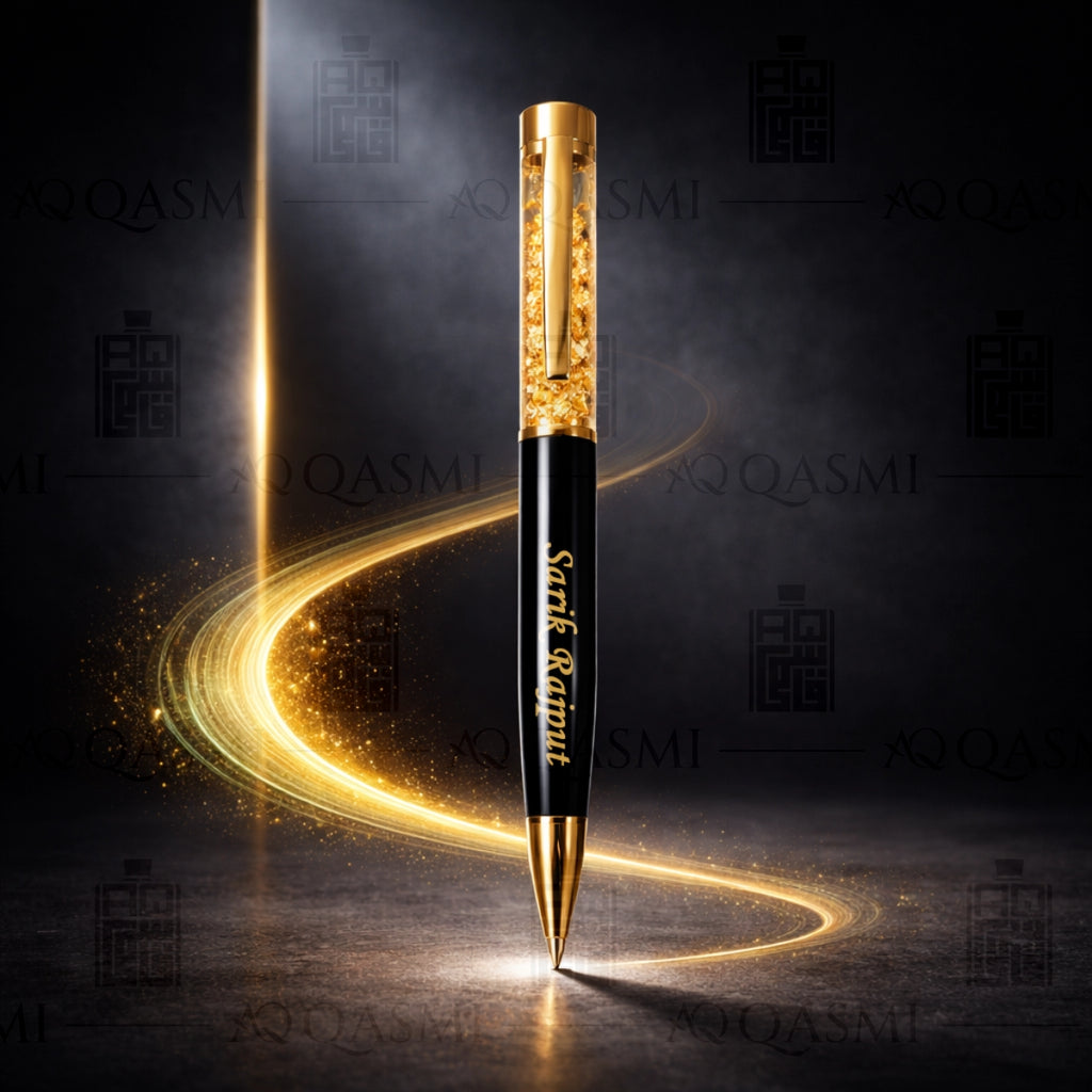 Black & Gold Crystal Luxury Pen