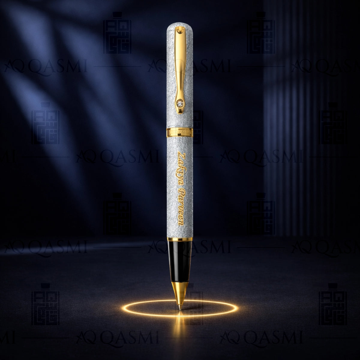 Imperial Silver Textured Luxury Ball Pen