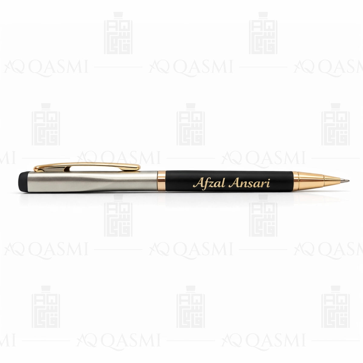 Dual-Tone Black & Silver Luxury Ball Pen